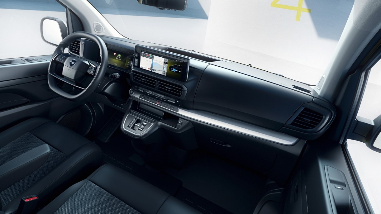 Pogled iznutra na novi Opel Vivaro Electric